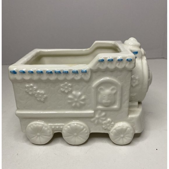 Vintage Train Baby Planter Nursery Baby Shower Succulent Bunny Plant - Picture 6 of 13